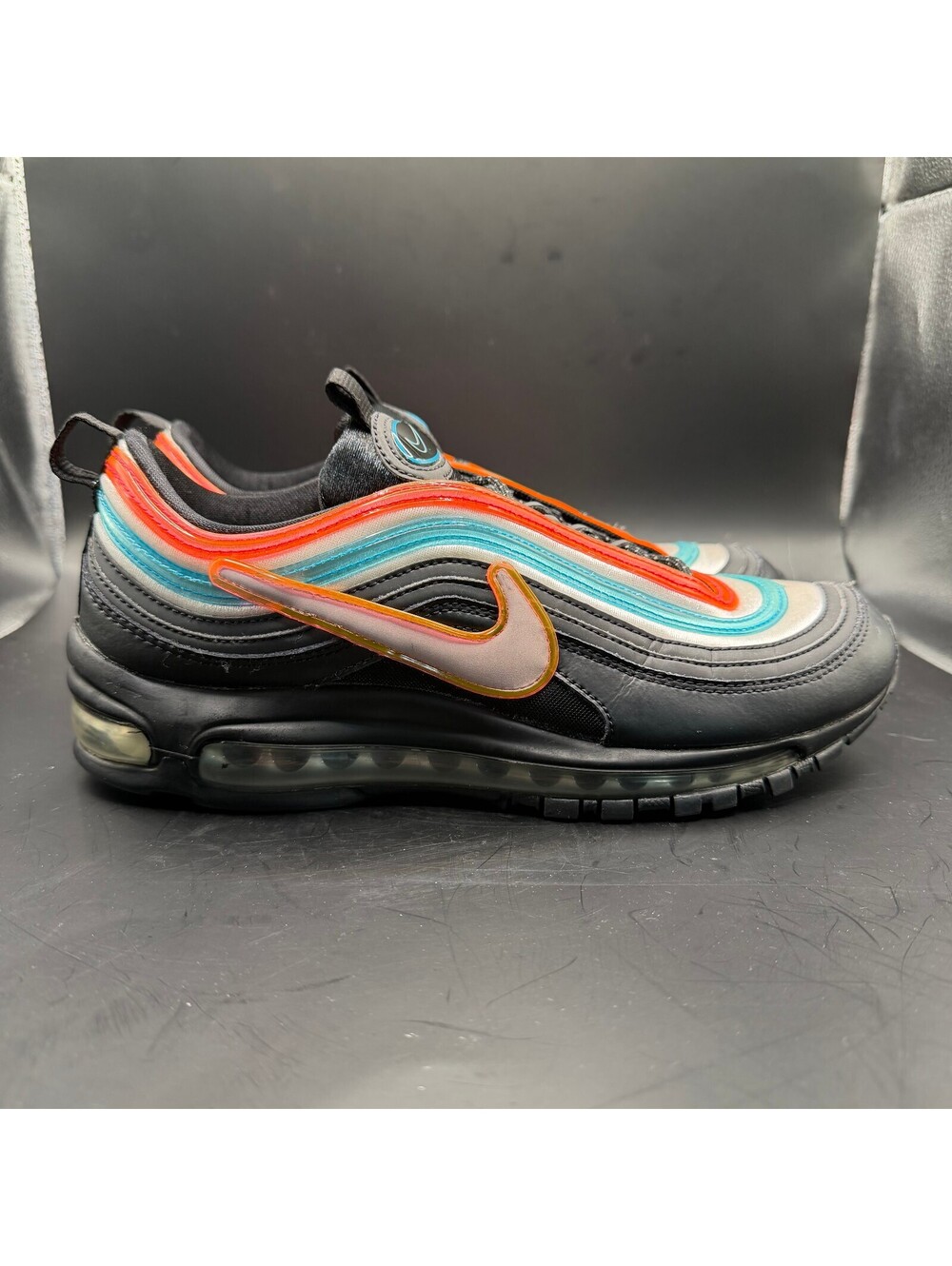 Nike Air Max 97 Black Multi Color Reflective Sneakers